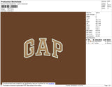 GAP Embroidery File 4 Size