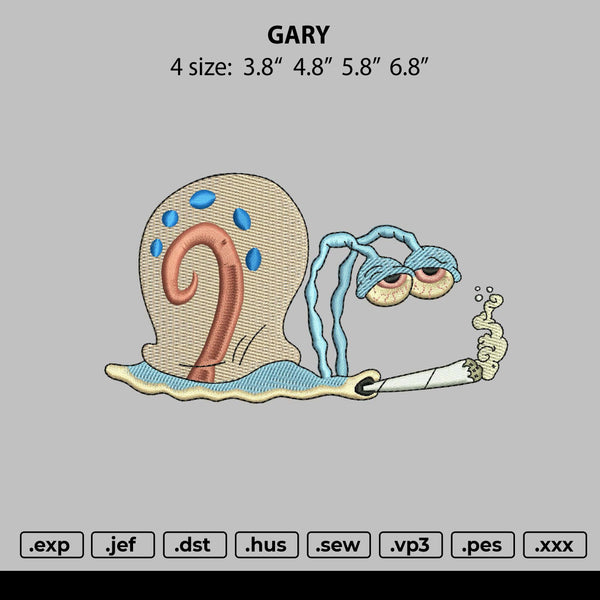 Gary Smook Embroidery File 4 size