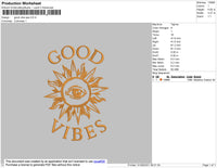 Good Vibes Eye Embroidery File 4 size