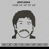 Gentleman Embroidery File 4 size