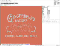 Ginger Bread V2 Embroidery File 4 size