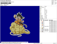 Goku V5 Embroidery File 4 size