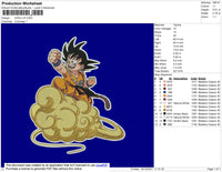 Goku V5 Embroidery File 4 size
