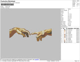 Hands Art Embroidery File 4 Size