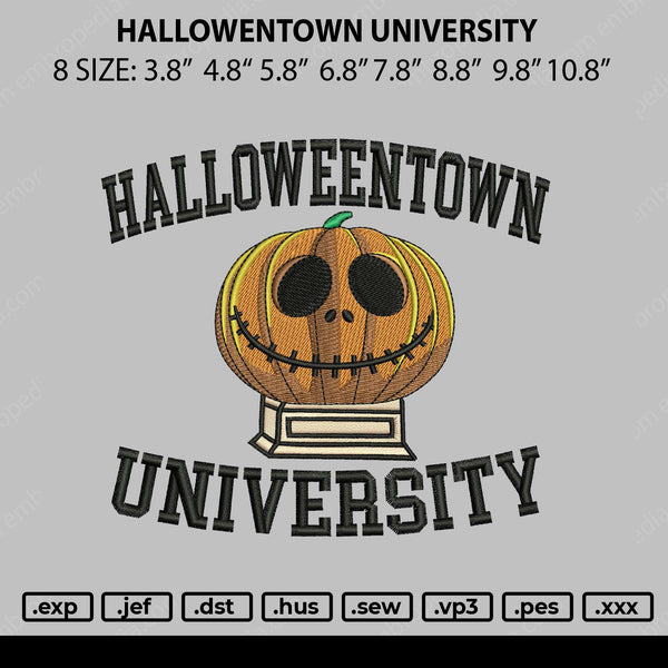 Halloweentown Embroidery File 8 size