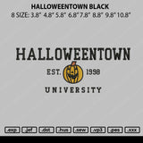 Halloweentown Black Embroidery File 8 size
