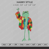 Harry Style Frog Embropiodery File 4 size