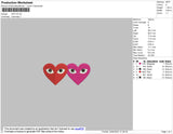 Heart 02 Embroidery File 3 size