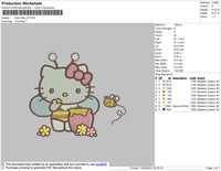 Hello Kitty 01 E,mbroidery File 4 size