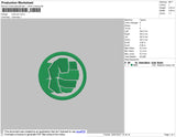 Hulk Icon Embroidery File 4 size