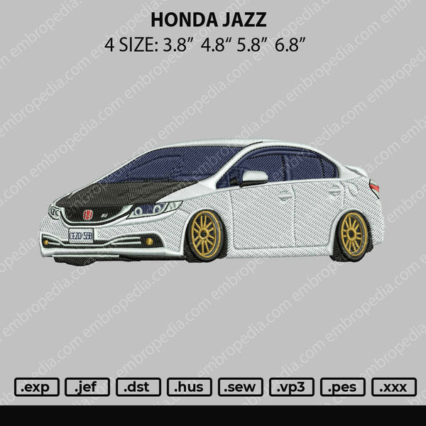 Honda Jazz Embroidery File 4 size