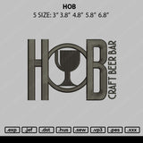 Hob Embroidery File 4 size