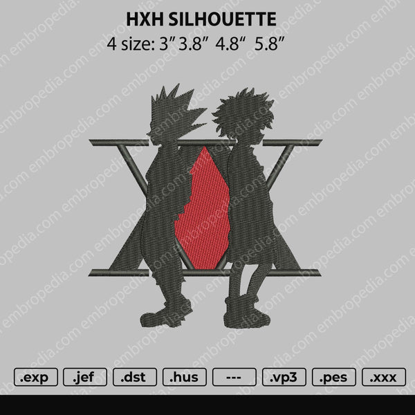 HXH Silhouette Embroidery File 4 size
