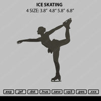 Ice Skating Embroidery File 4 size
