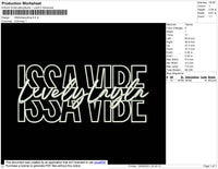 IssaVibe Outline Embroidery File 4 size
