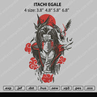 Itachi Eagle Embroidery File 4 size