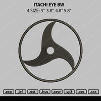 Itachi Eye Bw Embroidery File 4 size