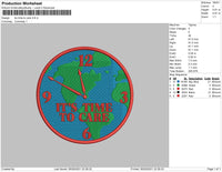 Its Time To Care Embroidery File 4 size