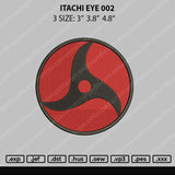 Itachi Eye 002 Embroidery File 3 size