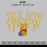 Jalen Embroidery File 4 size