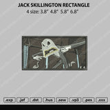 Jack Skillington Rectangle Embroidery File 4 size