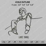 Jcole Outline Embroidery File 4 size