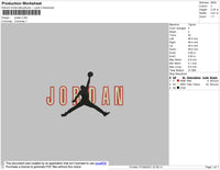 Jordan Text Embroidery File 4 size