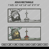 Jesus Rectangle Embroidery File 7 size 2 File