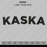 Kaska Text Embroidery File 2 size