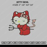Kitty Devil Embroidery File 4 size