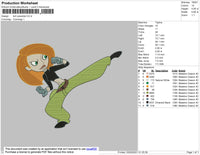 Kim Possible Embroidery File 4 size