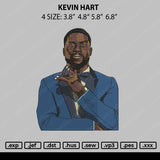 Kevin Hart Embroidery File 4 size
