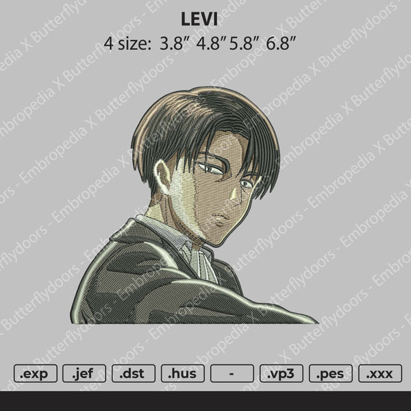 Levi 01 Embroidery File 4 size