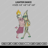Lighter Dance Embroidery File 4 size