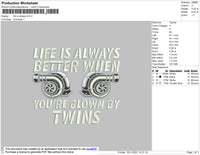 Life Is Always Embroidery File 4 size