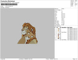 Lion Embroidery File 4 size