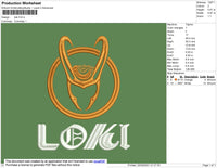 Loki Embroidery File 4 size