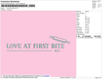 Love At First Bite Embroidery File 4 size