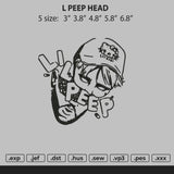 Lil Peep Head Embroidery File 5 size