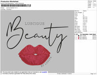 Luscious Beauty Embroidery File 3 size