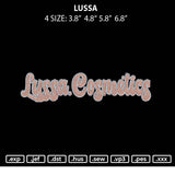 Lussa Embroidery File 4 size