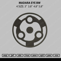 Madara Eye Embroidery File 4 size