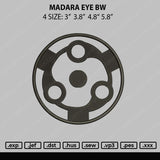 Madara Eye Embroidery File 4 size