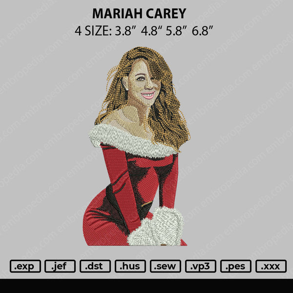 Mariah Carey Embroidery File 4 size