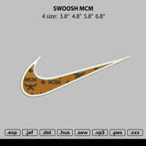 Swoosh MCM Embroidery File 4 size