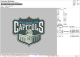 Madison Capitols Embroidery File 4 size