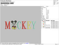 Mickey V2 Embroidery File 7 Size