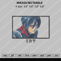 Mikasa Rectangle Embroidery File 4 size