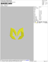 M Logo Embroidery File 4 size