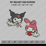 My Melody And Kuromi Embroidery File 4 size